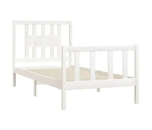 Lovos Rėmas Su Galvūgaliu, Baltas, 90X200cm Pušies Masyvas