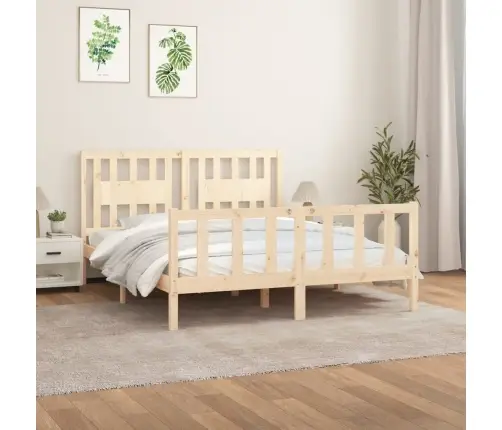 Lovos Rėmas Su Galvūgaliu, 160X200cm Pušies Medienos Masyvas