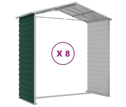 Sodo Pašiūrė, Žalia, 191X725X198cm Galvanizuotas Plienas