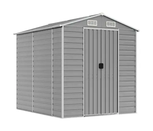 Sodo Sandėliukas, Šviesiai Pilkas, 191X215X198 cm Cinkuotas Plienas