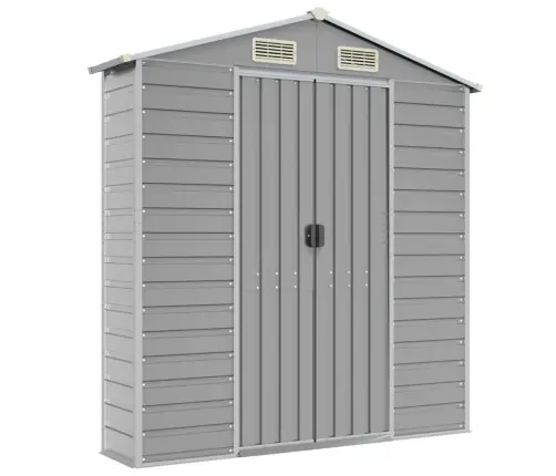 Sodo Sandėliukas, Šviesiai Pilkas, 191X215X198 cm Cinkuotas Plienas