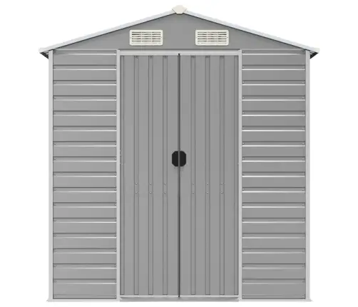 Dārza Šķūnis, Gaiši Pelēks, 191X725X198 Cm, Cinkots Tērauds Vidaxl