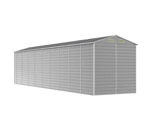 Dārza Šķūnis, Gaiši Pelēks, 191X810X198 Cm, Cinkots Tērauds Vidaxl