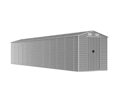 Dārza Šķūnis, Gaiši Pelēks, 191X980X198 Cm, Cinkots Tērauds Vidaxl