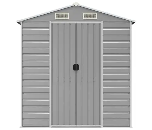 Dārza Šķūnis, Gaiši Pelēks, 191X980X198 Cm, Cinkots Tērauds Vidaxl