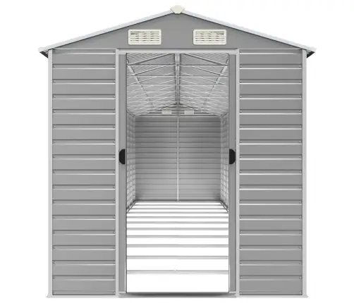 Dārza Šķūnis, Gaiši Pelēks, 191X980X198 Cm, Cinkots Tērauds Vidaxl