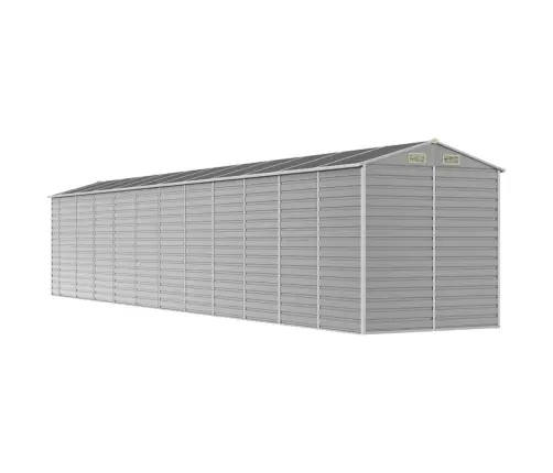 Dārza Šķūnis, Gaiši Pelēks, 191X980X198 Cm, Cinkots Tērauds Vidaxl