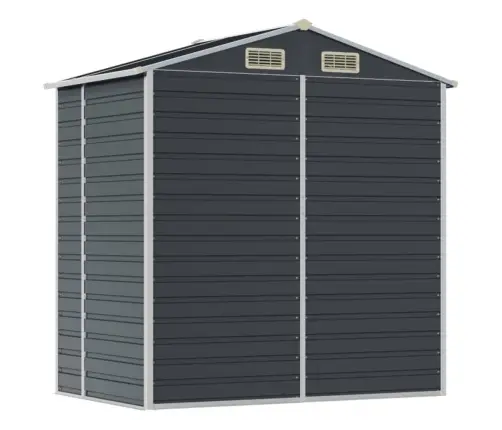 Dārza Šķūnis, Antracītpelēks, 191X130X198 Cm, Cinkots Tērauds Vidaxl