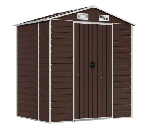 Dārza Šķūnis, Brūns, 191X130X198 Cm, Cinkots Tērauds Vidaxl