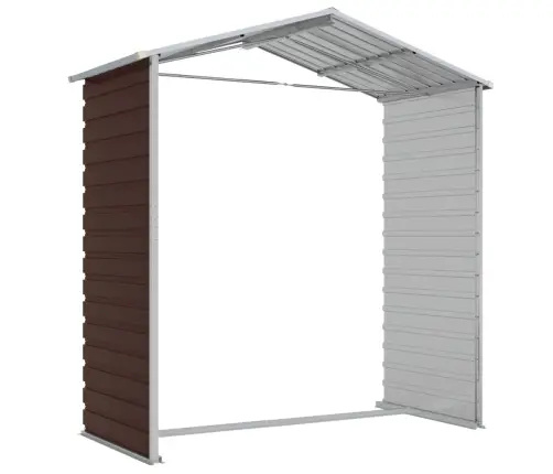 Dārza Šķūnis, Brūns, 191X130X198 Cm, Cinkots Tērauds Vidaxl