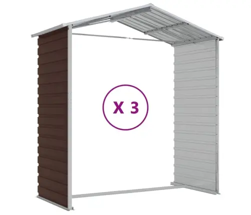 Aiakuur, Pruun, 191 X 300 X 198 cm Tsingitud Teras