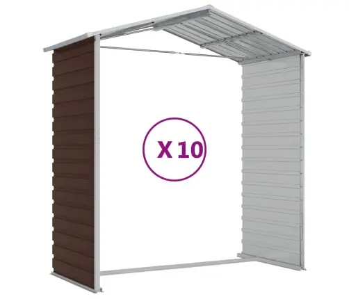 Aiakuur, Pruun, 191X895X198 cm Tsingitud Teras