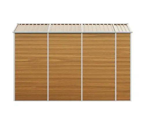 Dārza Šķūnis, Gaiši Brūns, 191X300X198 Cm, Cinkots Tērauds Vidaxl