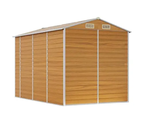 Dārza Šķūnis, Gaiši Brūns, 191X300X198 Cm, Cinkots Tērauds Vidaxl