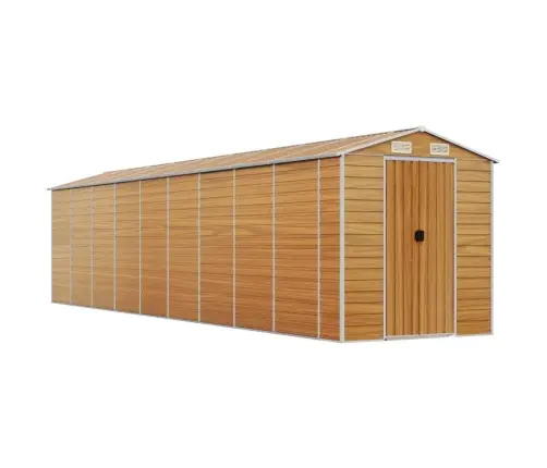 Dārza Šķūnis, Gaiši Brūns, 191X810X198 Cm, Cinkots Tērauds Vidaxl