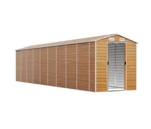 Dārza Šķūnis, Gaiši Brūns, 191X810X198 Cm, Cinkots Tērauds Vidaxl