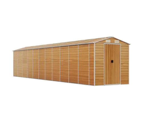 Dārza Šķūnis, Gaiši Brūns, 191X980X198 Cm, Cinkots Tērauds Vidaxl