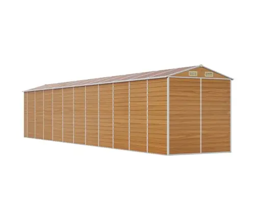 Dārza Šķūnis, Gaiši Brūns, 191X980X198 Cm, Cinkots Tērauds Vidaxl