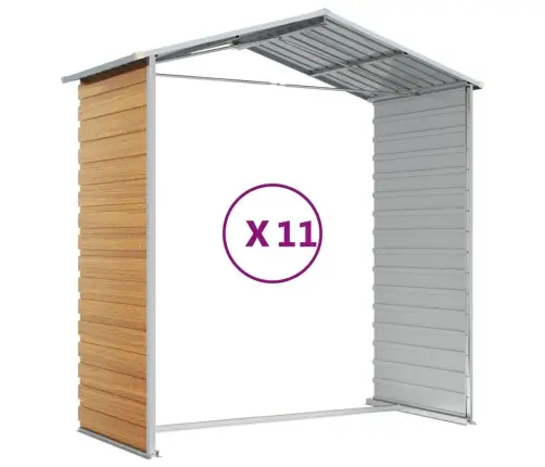 Dārza Šķūnis, Gaiši Brūns, 191X980X198 Cm, Cinkots Tērauds Vidaxl