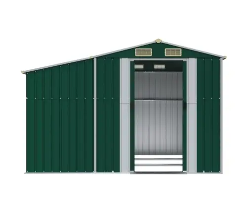 Dārza Šķūnis, Zaļš, 277X279X179 Cm, Cinkots Tērauds Vidaxl