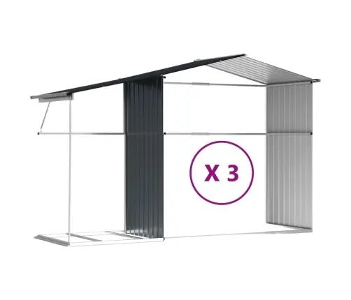 Sodo Pašiūrė, Antracito, 277X365,5X179cm Galvanizuotas Plienas