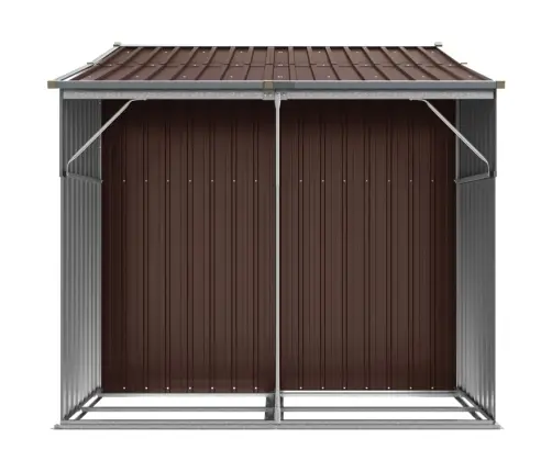 Dārza Šķūnis, Brūns, 277X192,5X179 Cm, Cinkots Tērauds Vidaxl