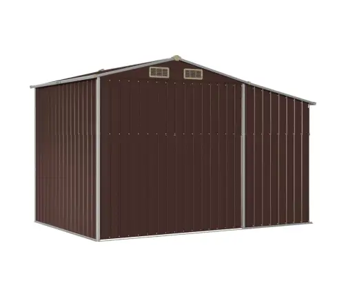 Dārza Šķūnis, Brūns, 277X192,5X179 Cm, Cinkots Tērauds Vidaxl