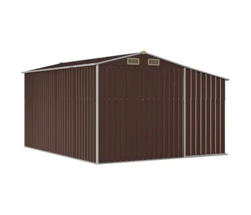 Dārza Šķūnis, Brūns, 277X365,5X179 Cm, Cinkots Tērauds Vidaxl