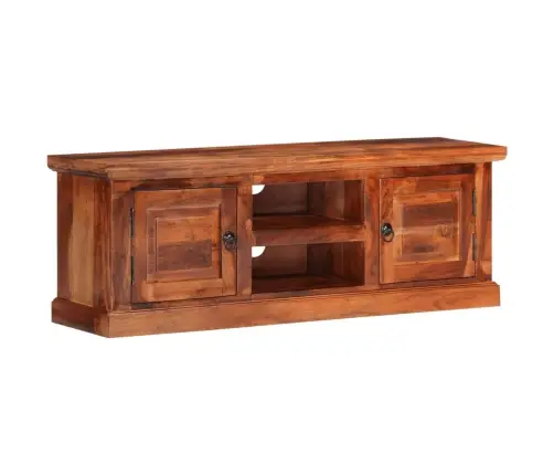Tv Skapītis Ar Durvīm, 112X30X40 Cm, Akācijas Masīvkoks Vidaxl