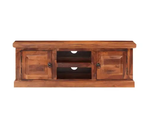 Tv Skapītis Ar Durvīm, 112X30X40 Cm, Akācijas Masīvkoks Vidaxl