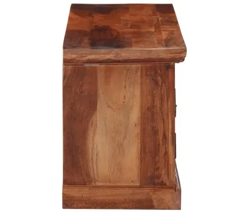 Tv Skapītis Ar Durvīm, 112X30X40 Cm, Akācijas Masīvkoks Vidaxl