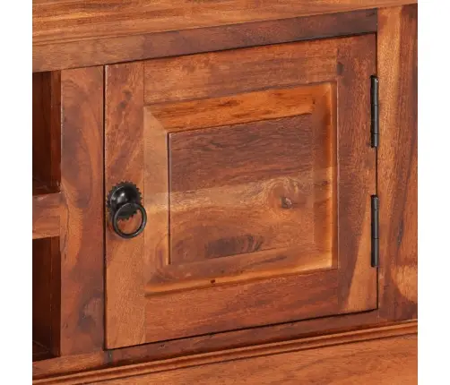 Tv Skapītis Ar Durvīm, 112X30X40 Cm, Akācijas Masīvkoks Vidaxl