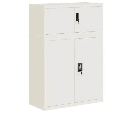 Dokumentu Skapis, Balts, 90X40X130 Cm, Tērauds Vidaxl