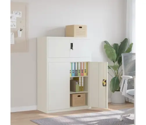 Dokumentu Skapis, Balts, 90X40X130 Cm, Tērauds Vidaxl