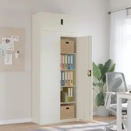Dokumentu Skapis, Balts, 90X40X220 Cm, Tērauds Vidaxl