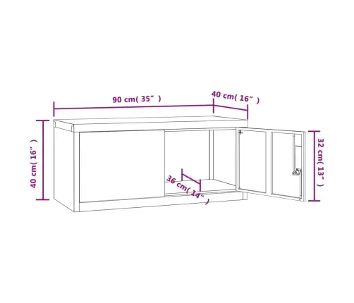 Dokumendikapp, Helehall, 90 X 40 X 220 cm Teras