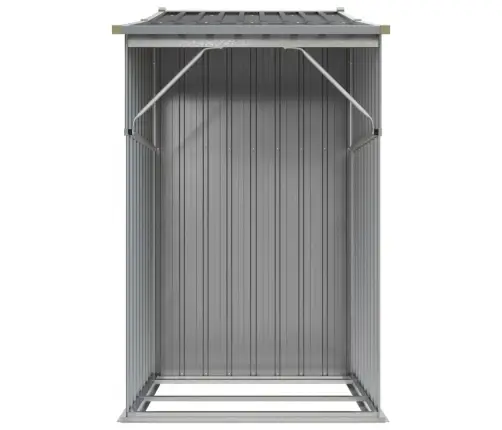 Dārza Šķūnis, Pelēks, 277X93X179 Cm, Cinkots Tērauds Vidaxl