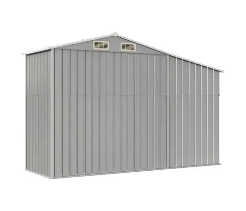 Dārza Šķūnis, Pelēks, 277X93X179 Cm, Cinkots Tērauds Vidaxl