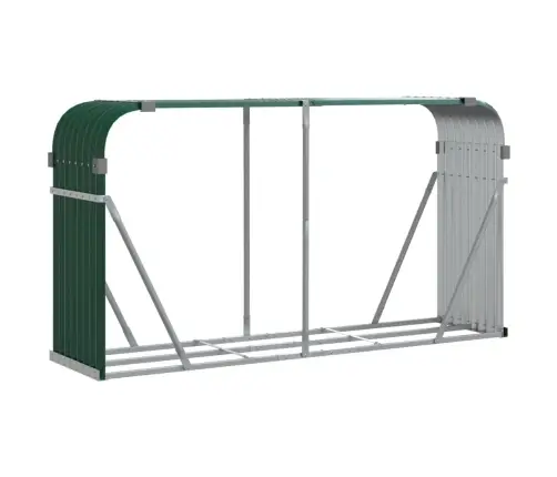 Küttepuude Alus, Roheline, 180 X 45 X 100 cm Tsingitud Teras