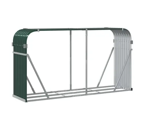 Küttepuude Alus, Roheline, 180 X 45 X 100 cm Tsingitud Teras