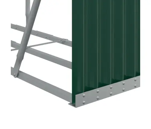 Küttepuude Alus, Roheline, 180 X 45 X 100 cm Tsingitud Teras