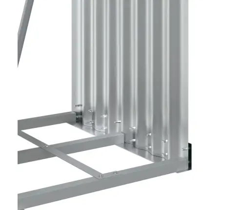 Küttepuude Alus, Helehall, 40 X 45 X 100 cm Tsingitud Teras