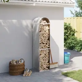 Küttepuude Alus, Helehall, 40X45X170 cm Tsingitud Teras