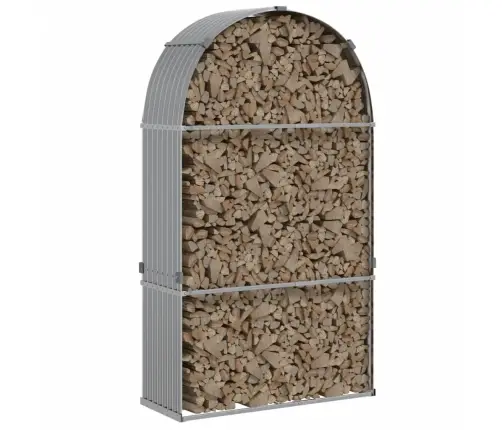 Küttepuude Alus, Helehall, 120 X 45 X 210 cm Tsingitud Teras