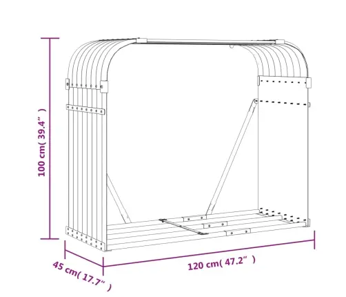 Malkas Turētājs, Antracīta Krāsā, 120X45X100 Cm, Cinkots Tērauds Vidaxl