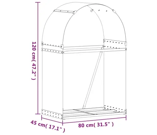 Malkas Statīvs, Brūns, 80X45X120 Cm, Cinkots Tērauds Vidaxl