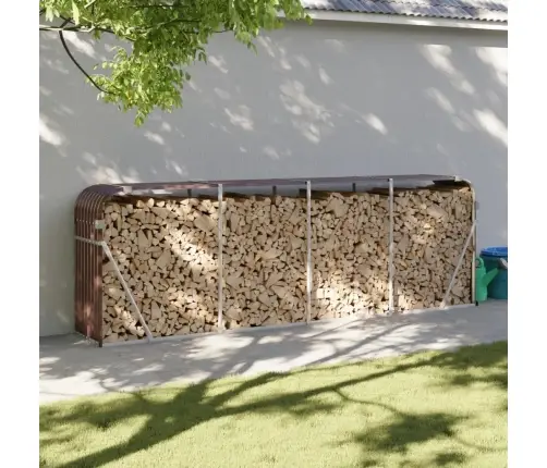 Küttepuude Alus, Pruun, 300 X 45 X 100 cm Tsingitud Teras