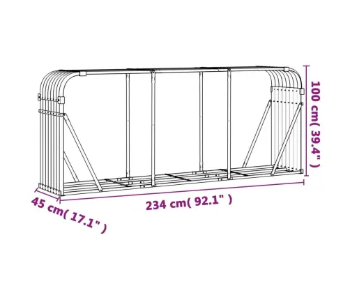 Malkas Statīvs, Koka Izskats, 234X45X100 Cm, Cinkots Tērauds Vidaxl