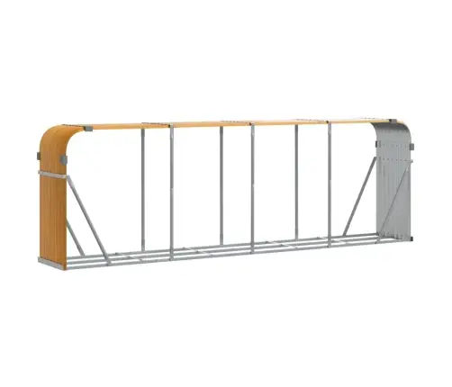 Malkas Statīvs, Koka Izskats, 300X45X100 Cm, Cinkots Tērauds Vidaxl