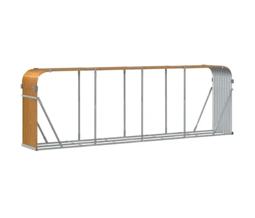 Malkas Statīvs, Koka Izskats, 300X45X100 Cm, Cinkots Tērauds Vidaxl